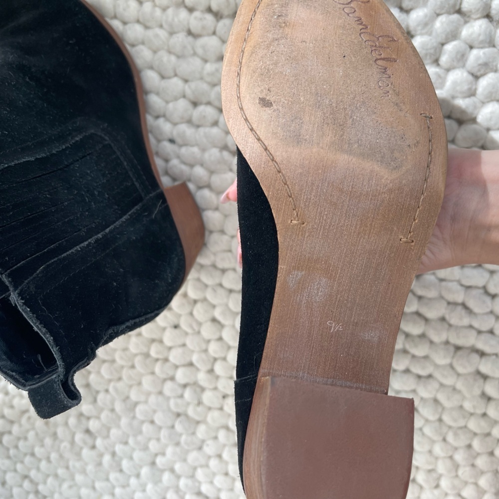 Sam Edelman Black Suede Ankle Boots - Picture 7 of 7
